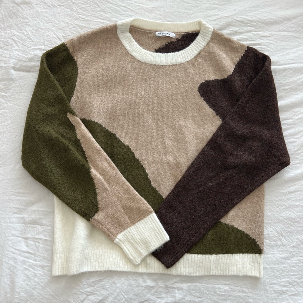 Green Multi-Colored Sweater